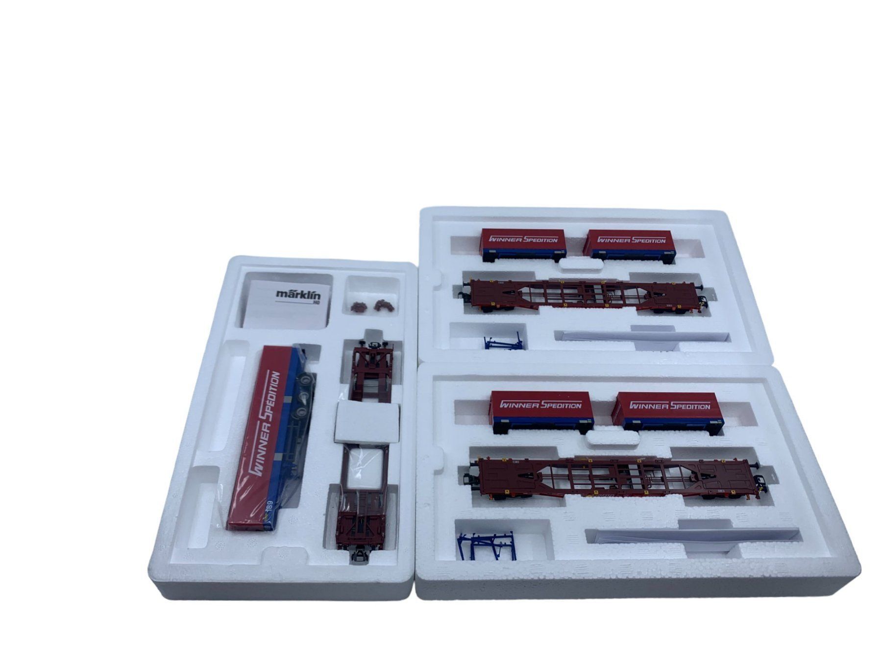 Märklin Modellini di ferrovie: NEUWARE! Märklin 47071 H0 Containerwagen-Set "Winner" – Nuovo e nell'imballaggio originale da Rorschach venduto da zubispielwaren 1