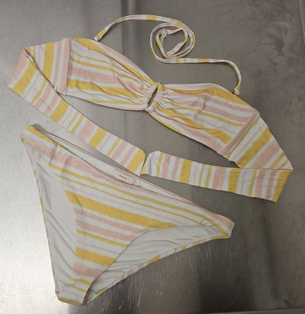 Eberjey Bikini gestreift gelb weiss rosa
