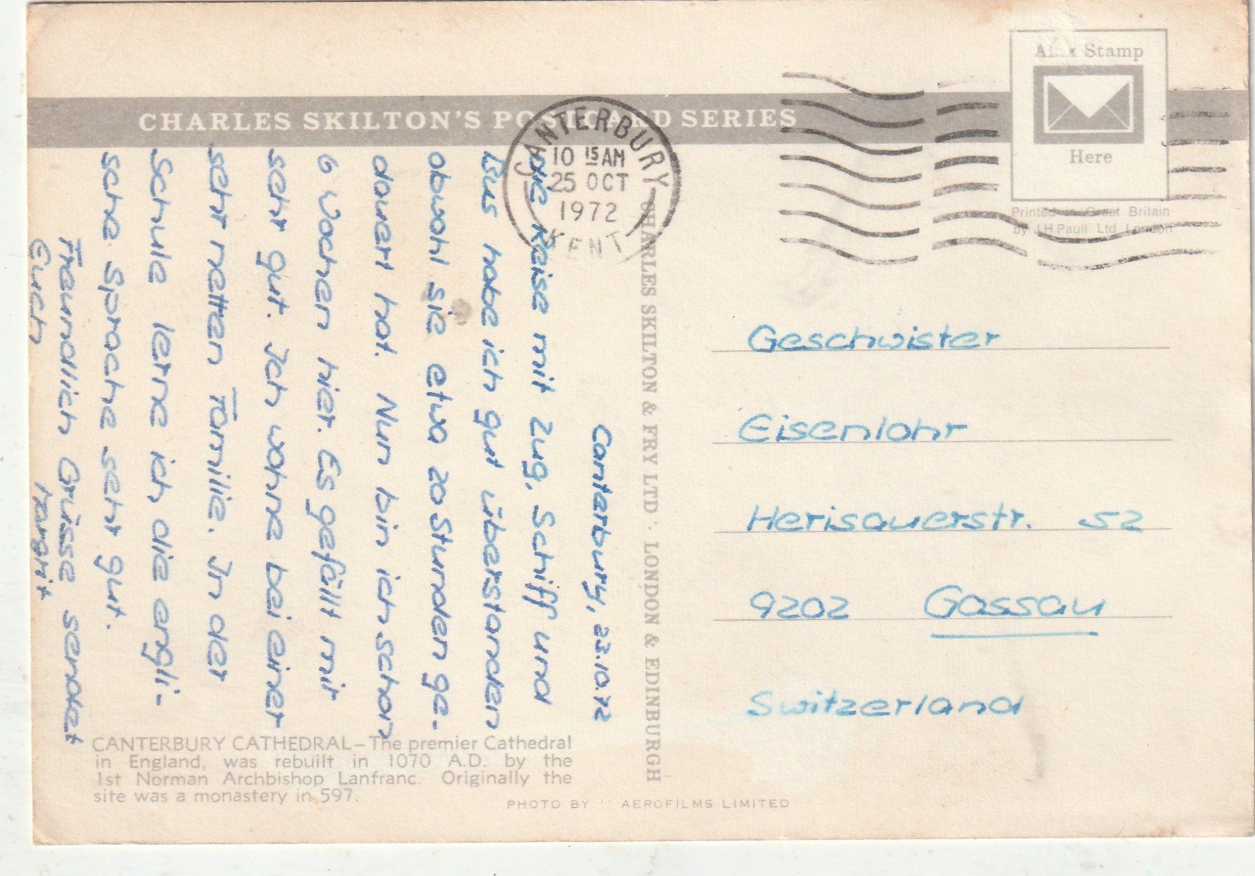 Cartes postales: Cantebury Kathedrale – D'occasion à Lumbrein par made02 1