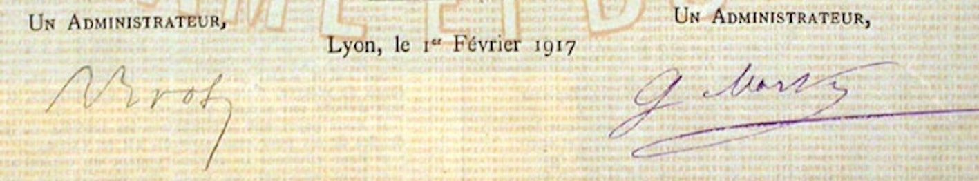 Documenti: Société Horme et Buire, Lyon - 1917 – Usato da Solothurn venduto da Sgasche 1