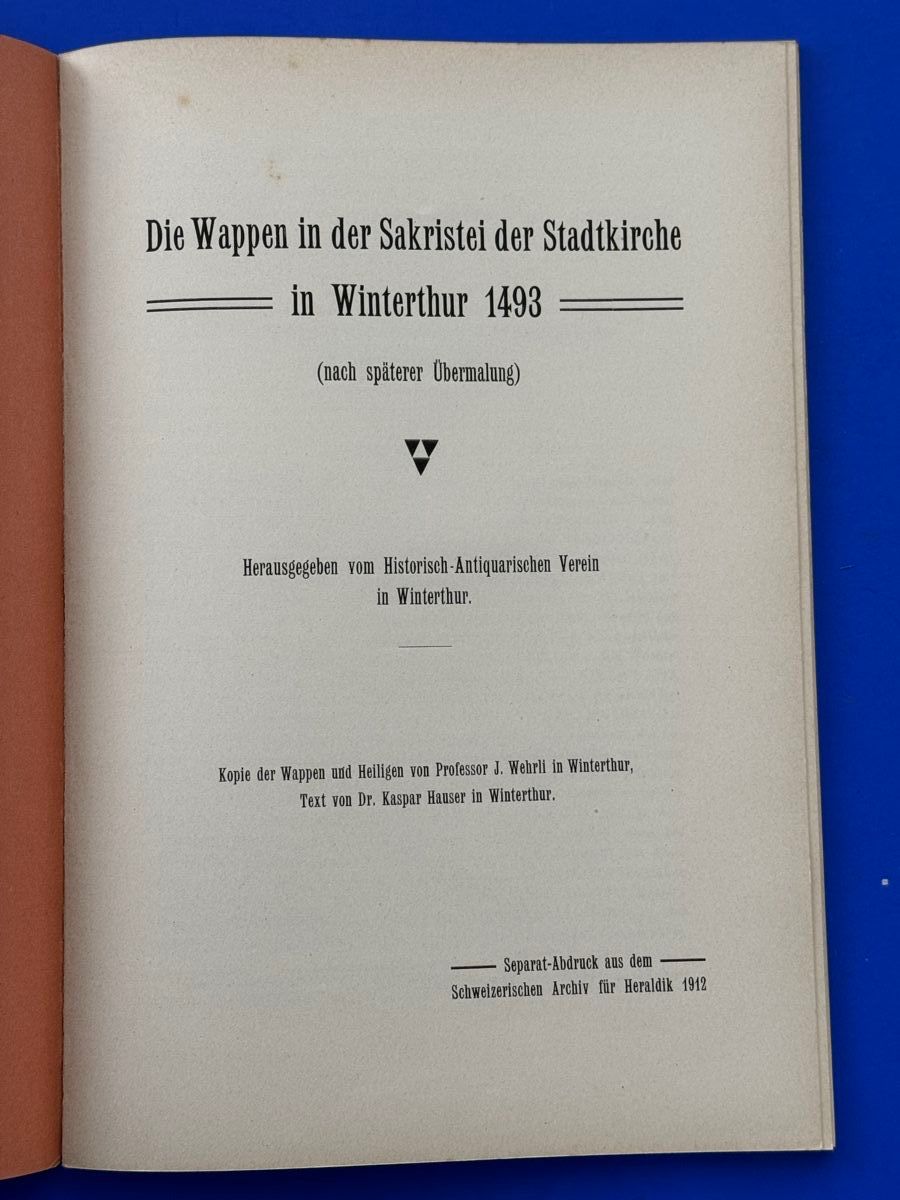 Libri: Die Wappen in der Sakristei der Stadtkirche in Winterthur – Usato da Adliswil venduto da buch_und_kunst 1