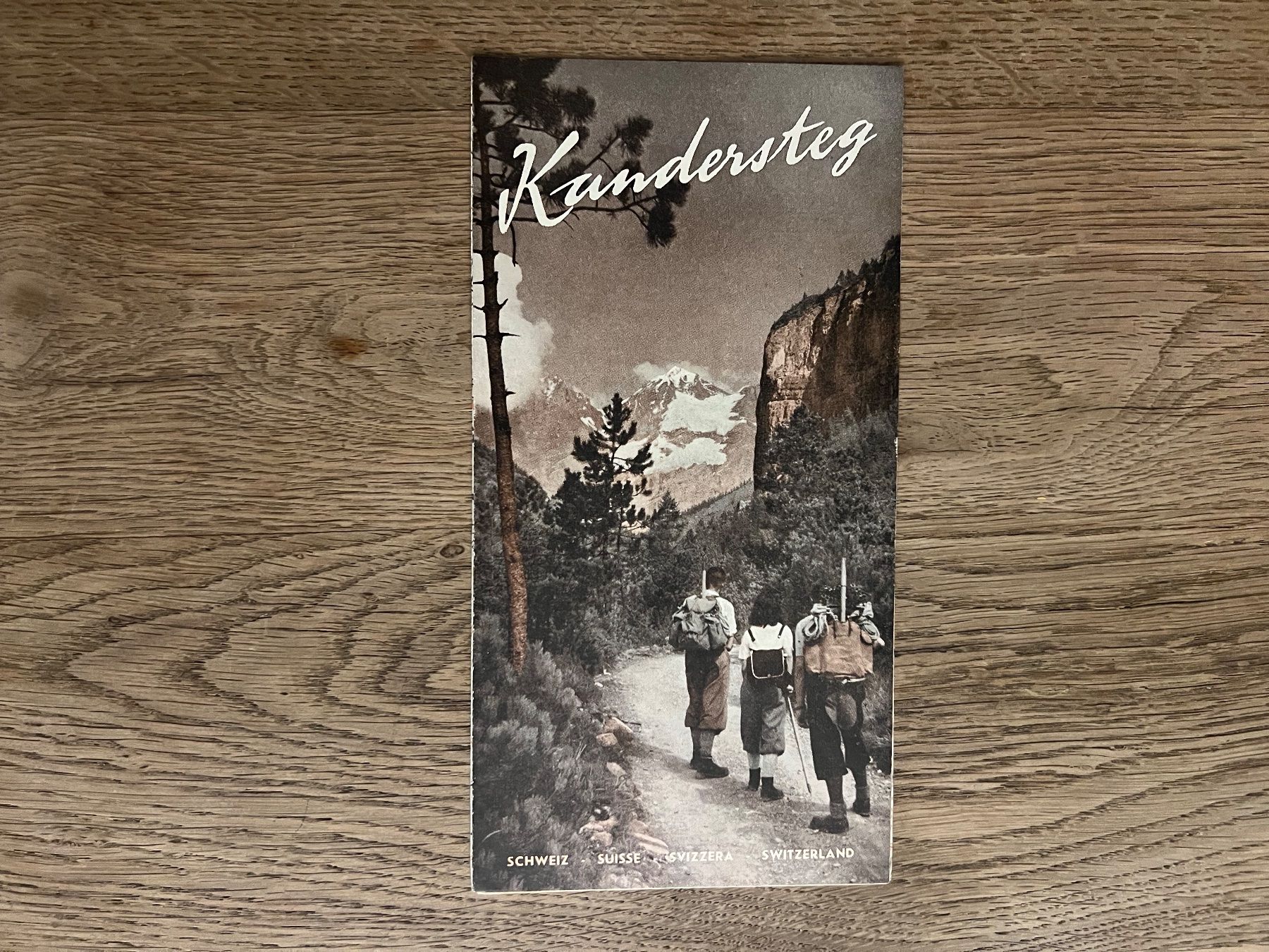 Cartoline postali: Kandersteg: Vintage Wanderführer, Schweiz – Usato da Hermetschwil-Staffeln venduto da militaria-schweiz