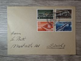 TR48 Enveloppe + Timbre Suisse 1947