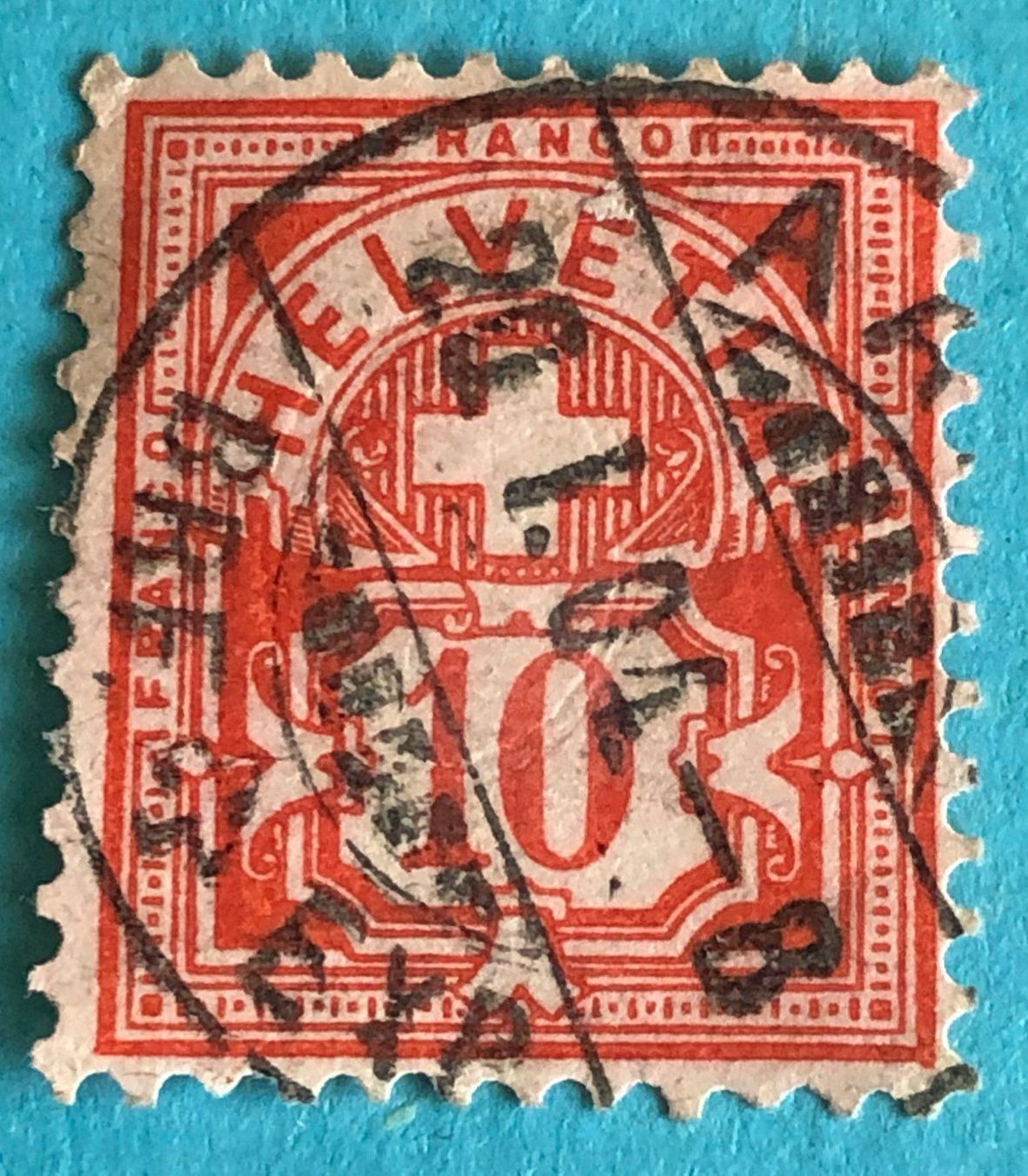 Tutti i francobolli: Ziffermuster mit Vollstempel – Usato da Aarau venduto da Billa007