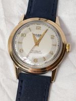 MABEL swiss made 29mm Handaufzug Armbanduhr Goldkappe läuft