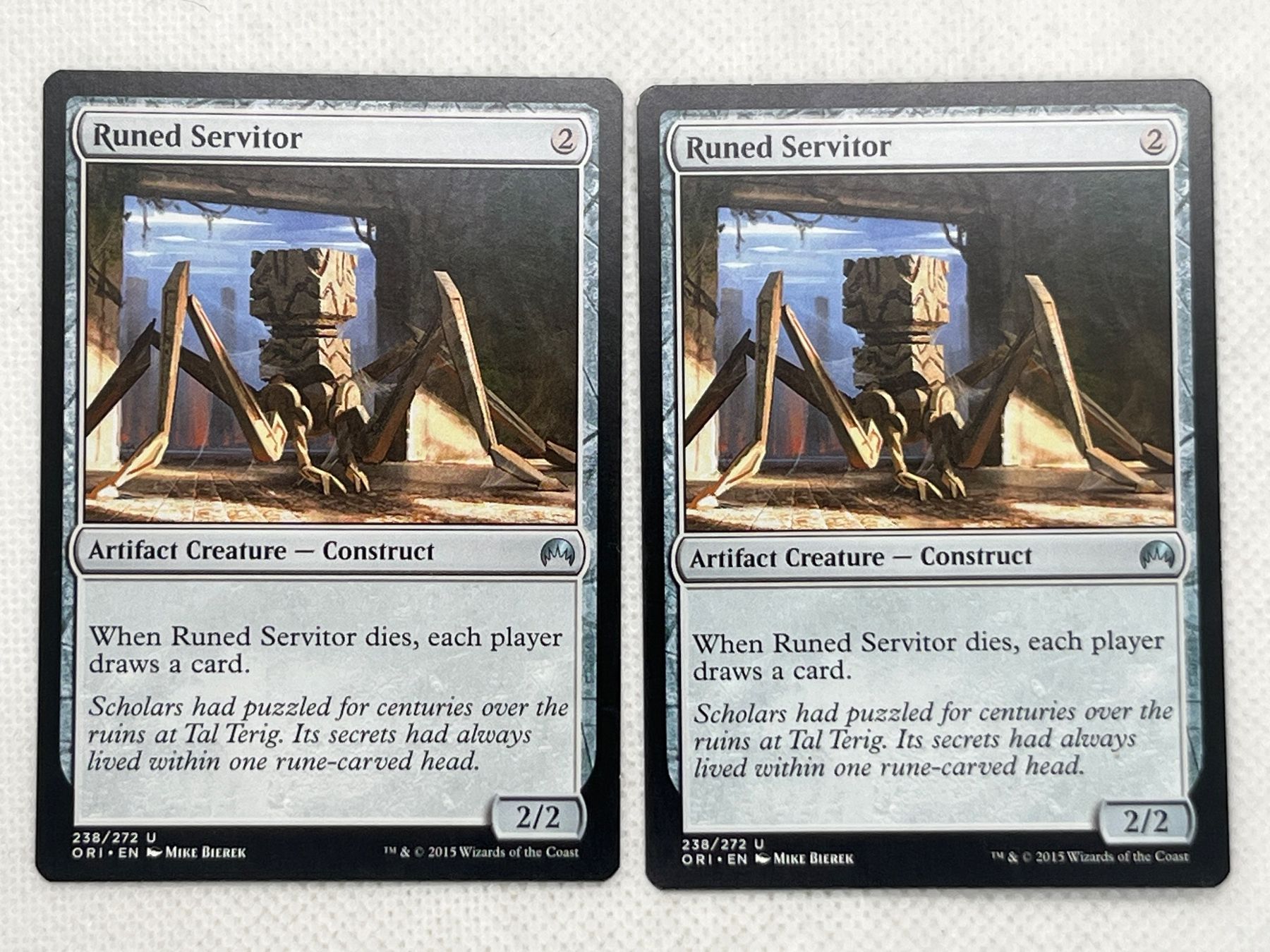 Magic The Gathering Carte collezionabili: Magic Card 2x Runed Servitor 2/2 guter Zustand – Usato da Hinterkappelen venduto da Kim1992