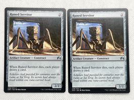 Magic Card 2x Runed Servitor 2/2 guter Zustand