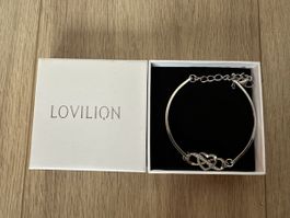 Silbernes Armband mit Herz und Unendlichkeitssymbol