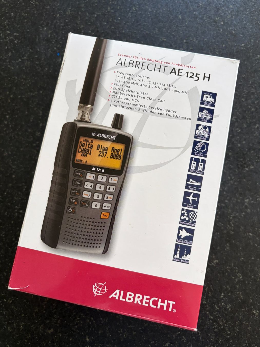 Technique de radiocom: Albrecht AE 125H Funkscanner - Neuwertig – Neuf (Voir description) à Buchs AG par piegu