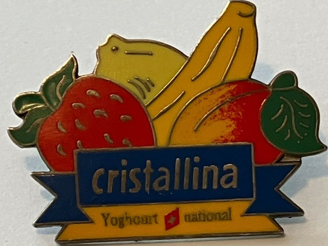 Placchette & Badge: 1 Pin Cristallina Joghurt – Usato da Basel venduto da djwwpp
