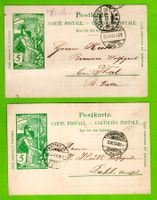 1900 - 2 UPU Postkarten (a)