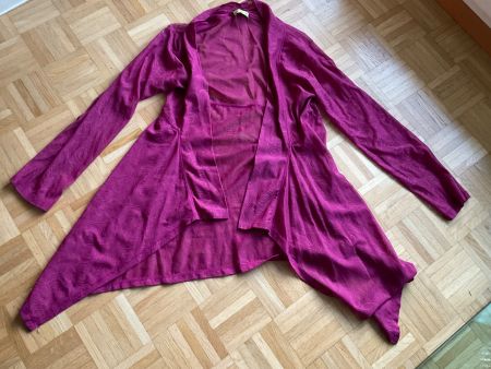Super veste fuchsia NID D’ABEILLE Lagenlook et spéciale, t.L
