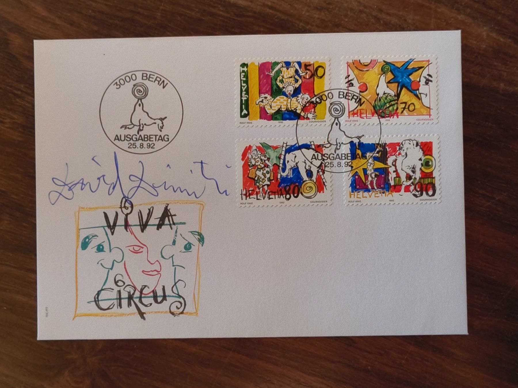 Autogramme: Dimitri Viva Circus Erstagsbrief signiert – Neu (gemäss Beschreibung) aus stettlen von VintageBern_ch