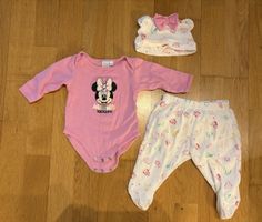 3-tlg. Set Minnie Mause Gr. 62-68