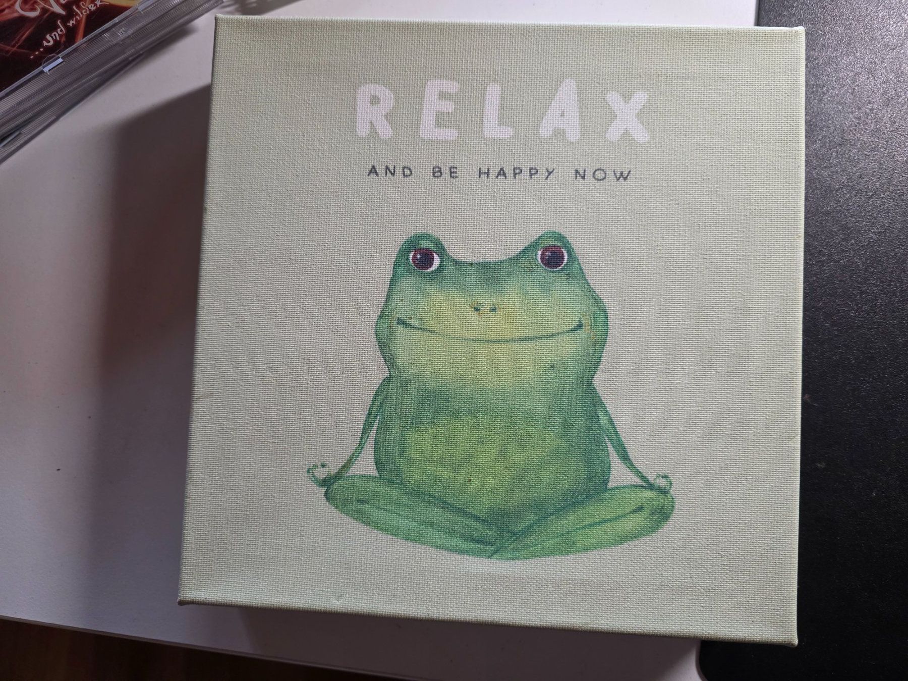 Foto & Immagini: Bild Leinwandbild RELAX an be Happy now 20 cm – Usato da Walterswil BE venduto da Lonitti