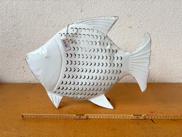 Garten Deko Fisch aus Metall gross NEU