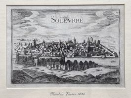 Antiker Stich Soleuvre Solothurn Nicolas Tassin 1634 gerahmt