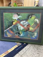 Signierte Original Malerei von 1993, abstrakte Kunst.