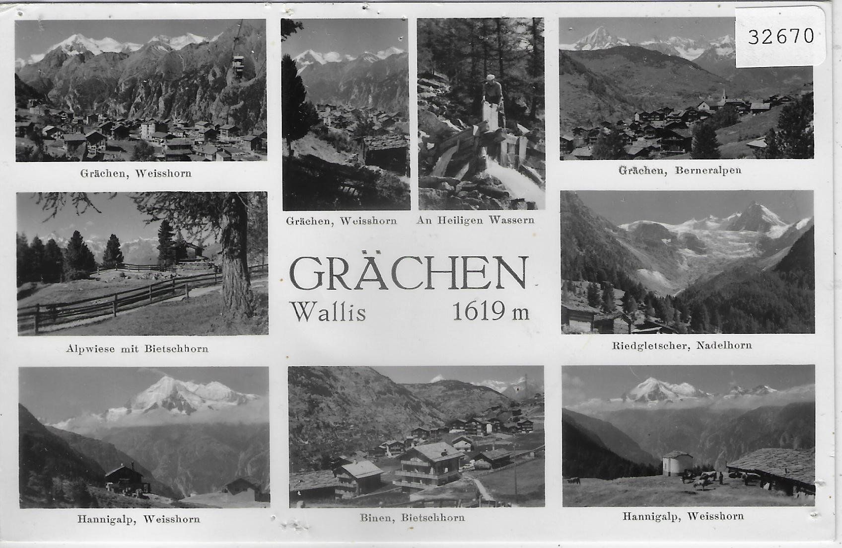 Cartes postales: Grächen VS - Multiview – D'occasion à Ettingen par Kartenplanet