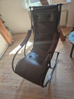 Vintage Ledersessel Schaukelstuhl - Top Zustand!