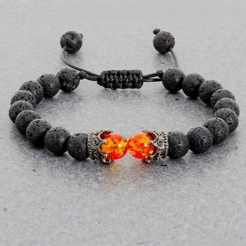 Bracciali & Braccialetti: Bracelet en Pierre de Lave Noir – Nuovo e nell'imballaggio originale da Gurmels venduto da shopathome