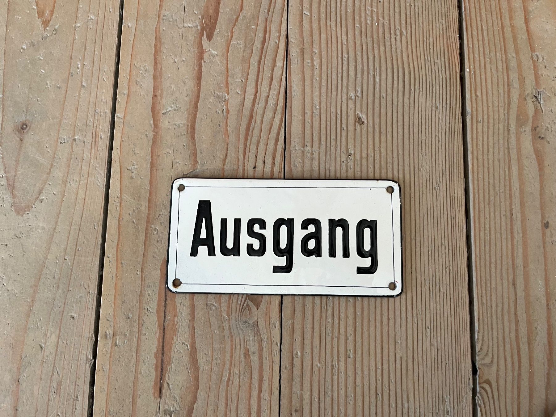 Insegne: Emailschild alt Ausgang – Usato da Steffisburg venduto da Reitschel5