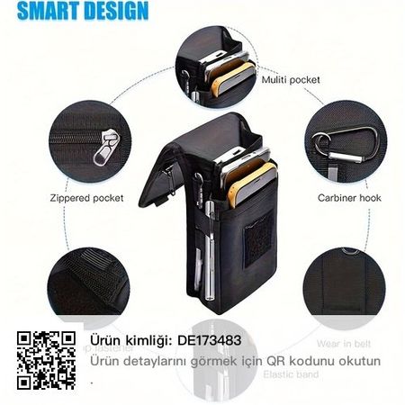 1X Multifunktionale Handytasche mit abnehmbarer