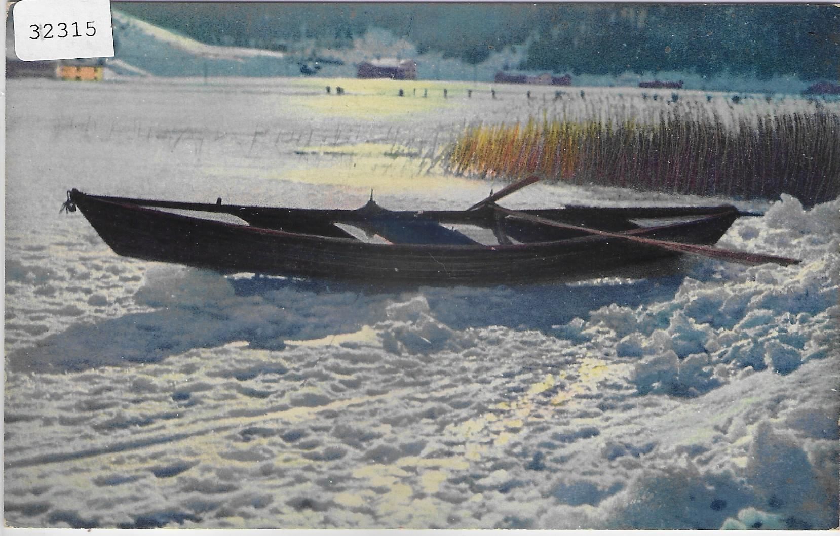 Cartoline postali: Winterlandschaft am See - Litho – Usato da Ettingen venduto da Kartenplanet