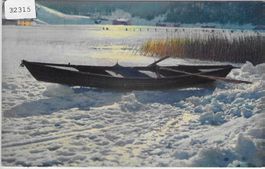 Winterlandschaft am See - Litho