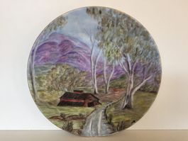 Assiette en porcelaine Handpainted D & L
