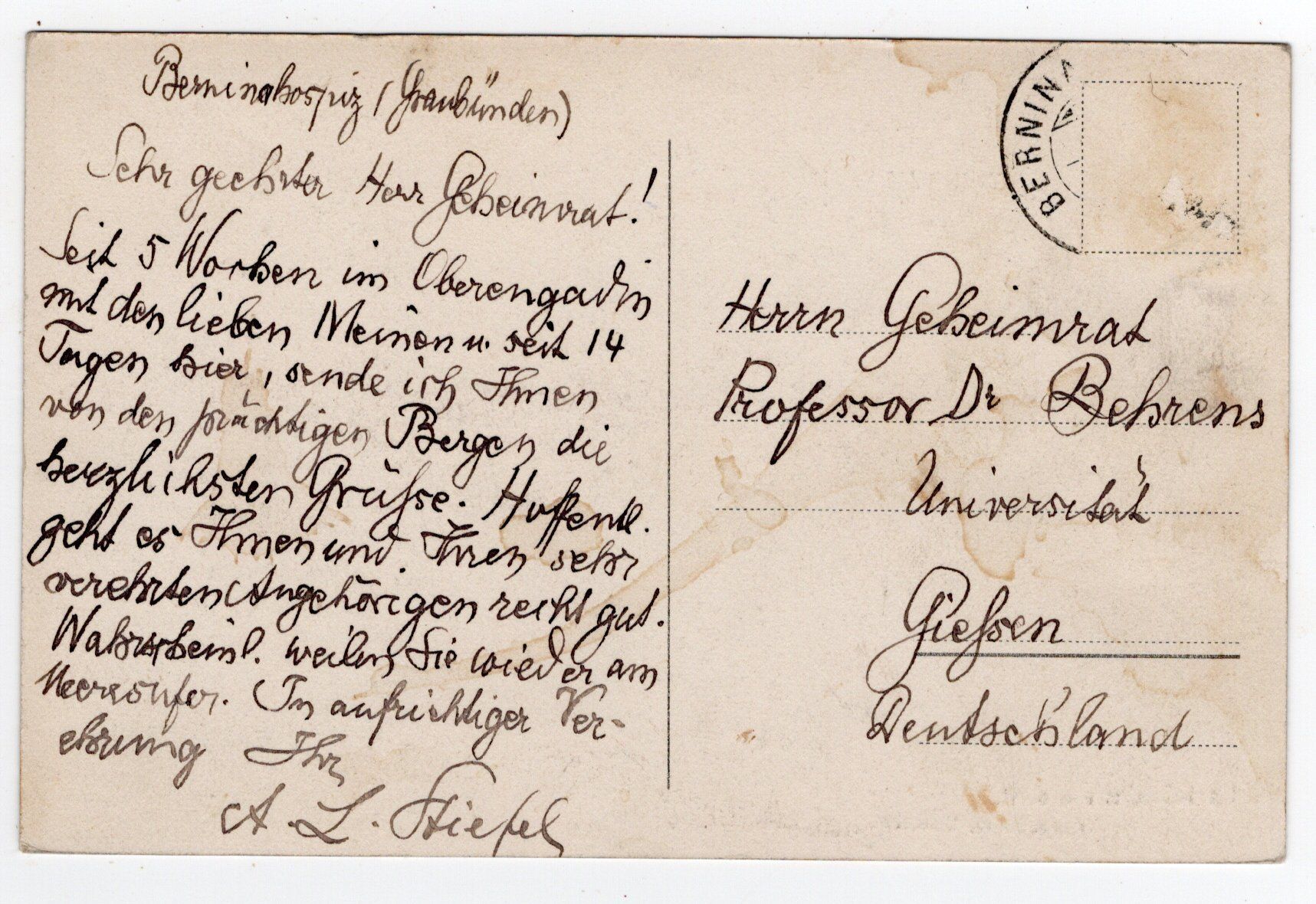 Cartoline postali: La Rösa GR Poschiavo Postkutsche – Usato da Rapperswil SG venduto da INTELVI 1