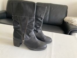Damen Stiefel Geox Leder schwarz Grösse 38 guter Zustand