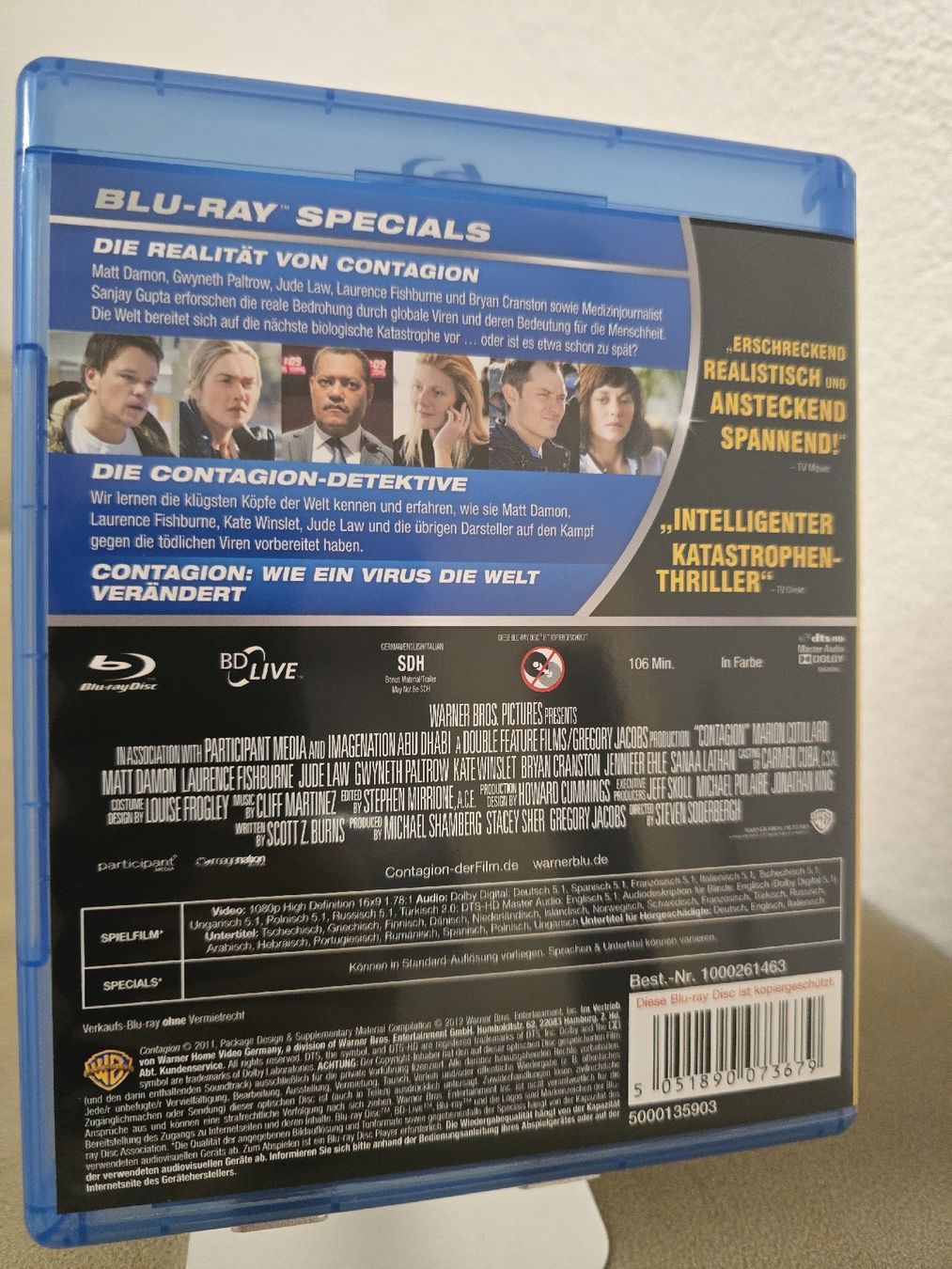 Tutti i DVDs: Contagion - Bluray – Nuovo (secondo la descrizione) da Lyss venduto da KiS12 1