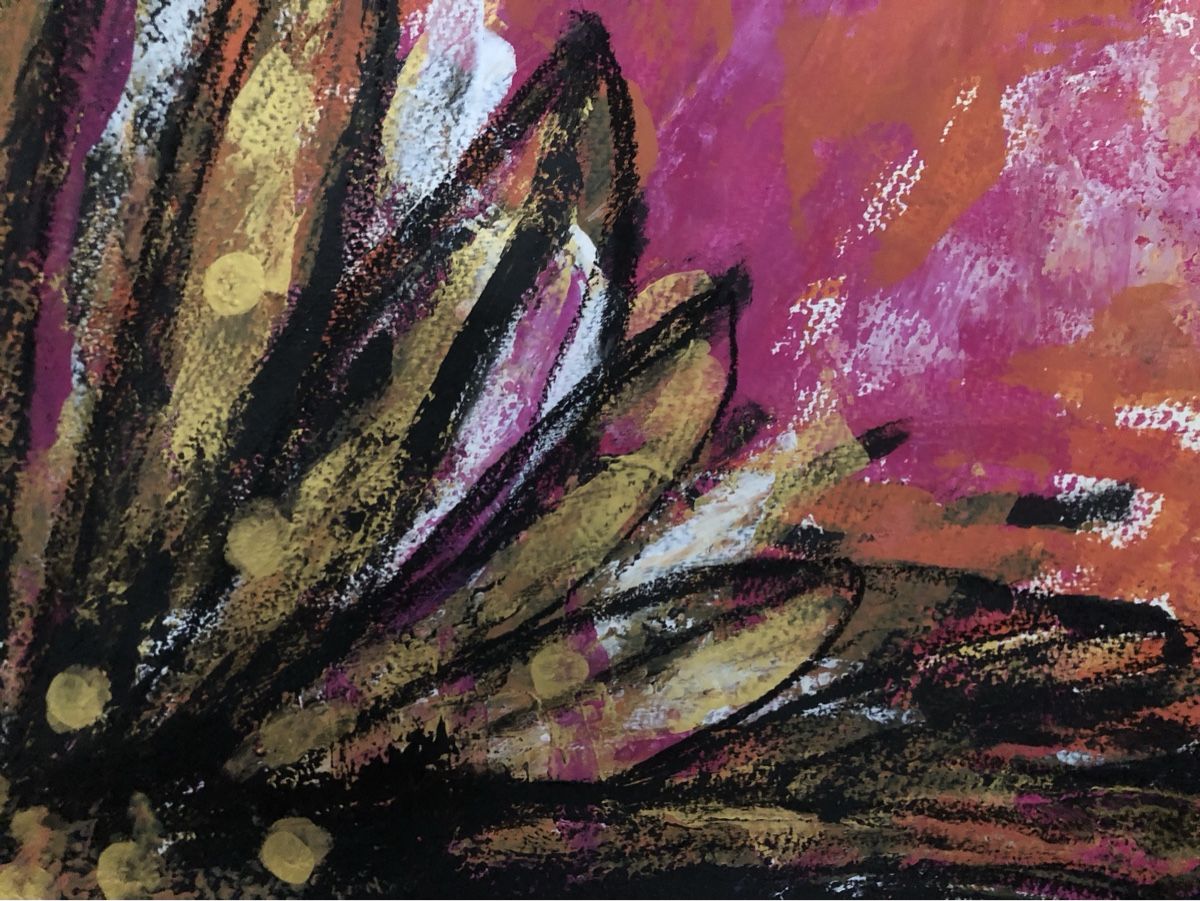 Gemälde: Gemälde „Sunset-flower“ 50/70cm – Neu und originalverpackt aus Frauenkappelen von MissCadillac 2