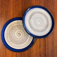 2x 1960er Dessertteller - Hugo Kohler Keramik - Biel