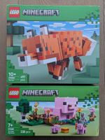Lego Minecraft 21268 Babyschwein-Haus & 21588 Fuchs [neu]