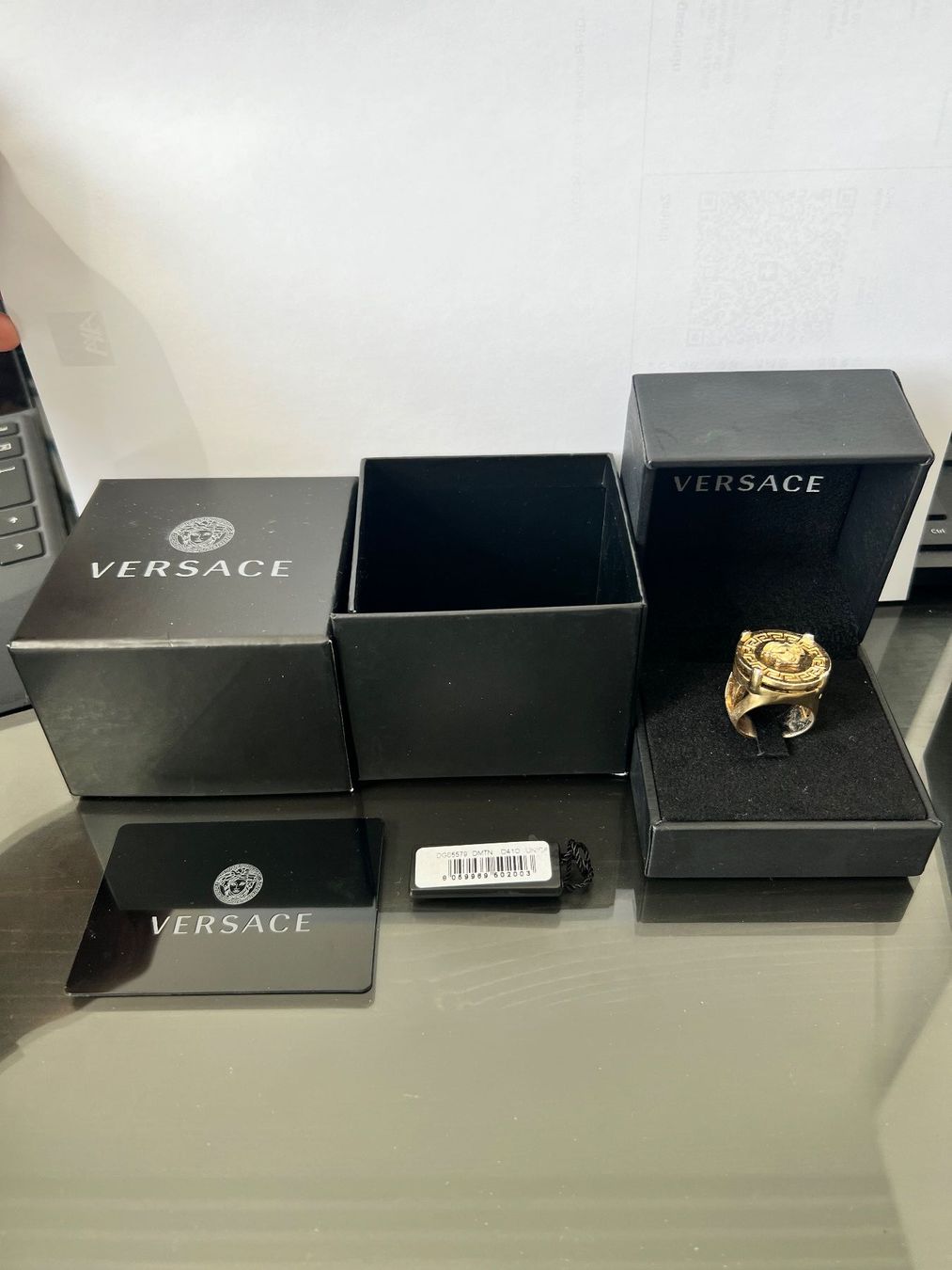Versace Anelli: Versace Ring - gold-coloured – Usato da Roggwil BE venduto da adler78 1