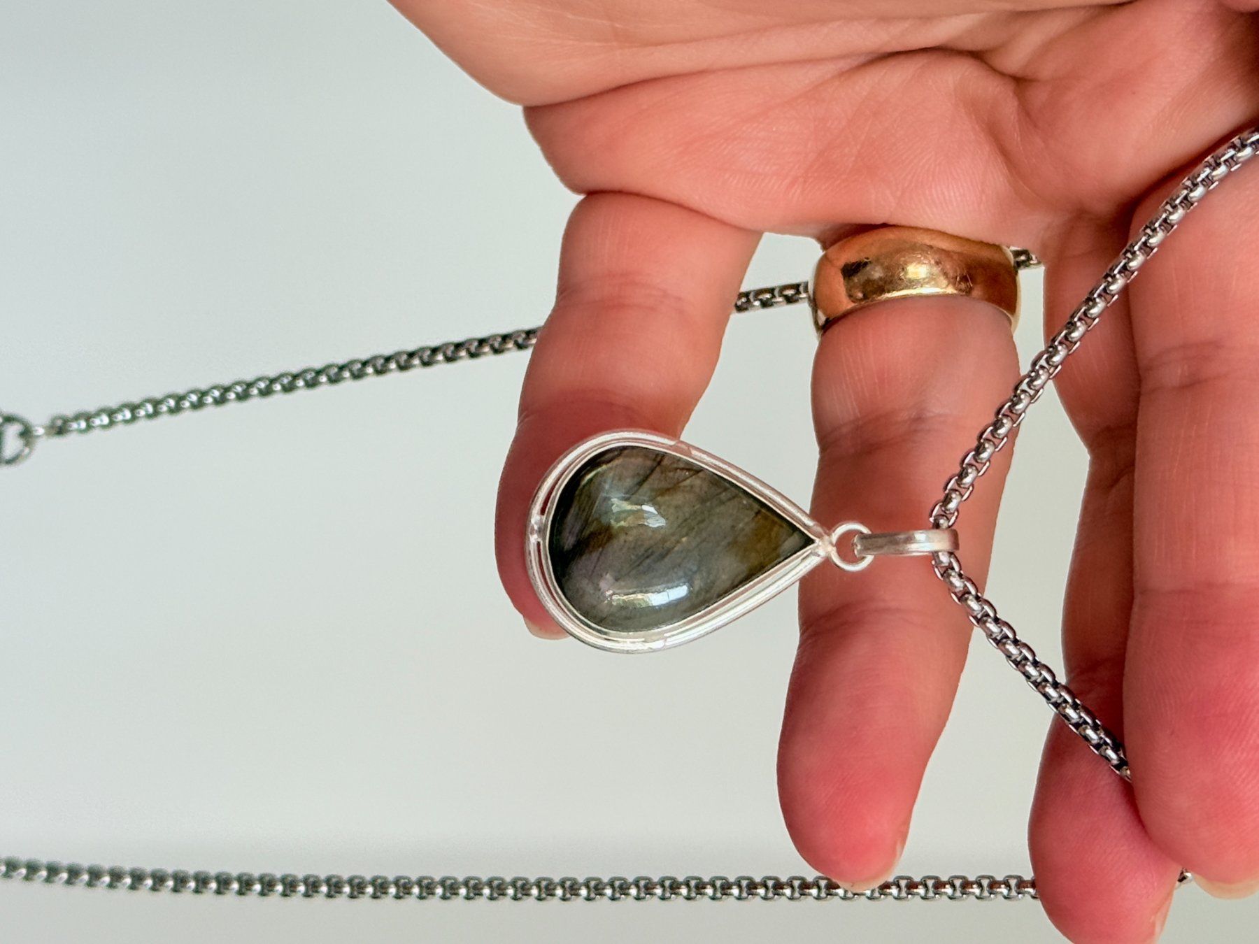 Catenine: Labradorite Gemstone Handmade Jewelry necklace – Nuovo e nell'imballaggio originale da Genève venduto da AGBERG 6