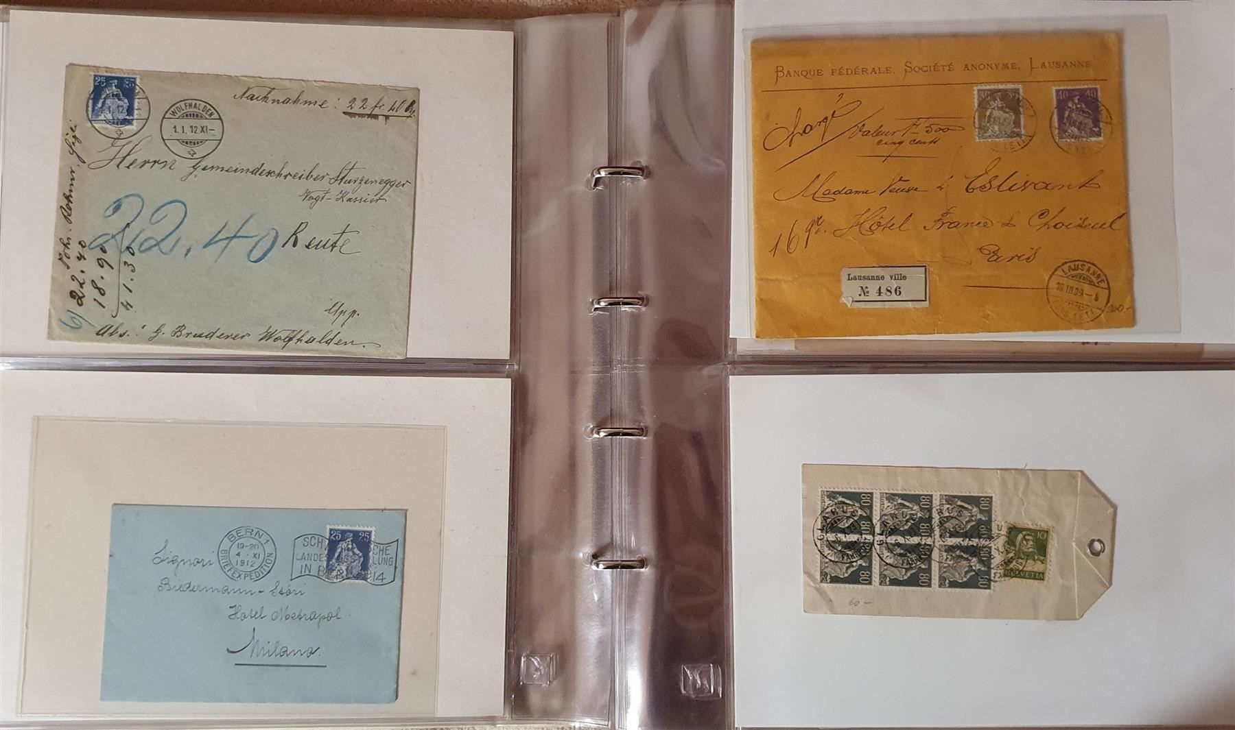 Alle Briefmarken: 2 Alben mit alten Briefen Schweiz – Gebraucht aus Kreuzlingen von Rschweiz1 5