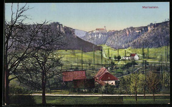 Cartoline postali: AK Mariastein, Ortsansicht mit Abtei – Usato da Berlin venduto da bartko-reher