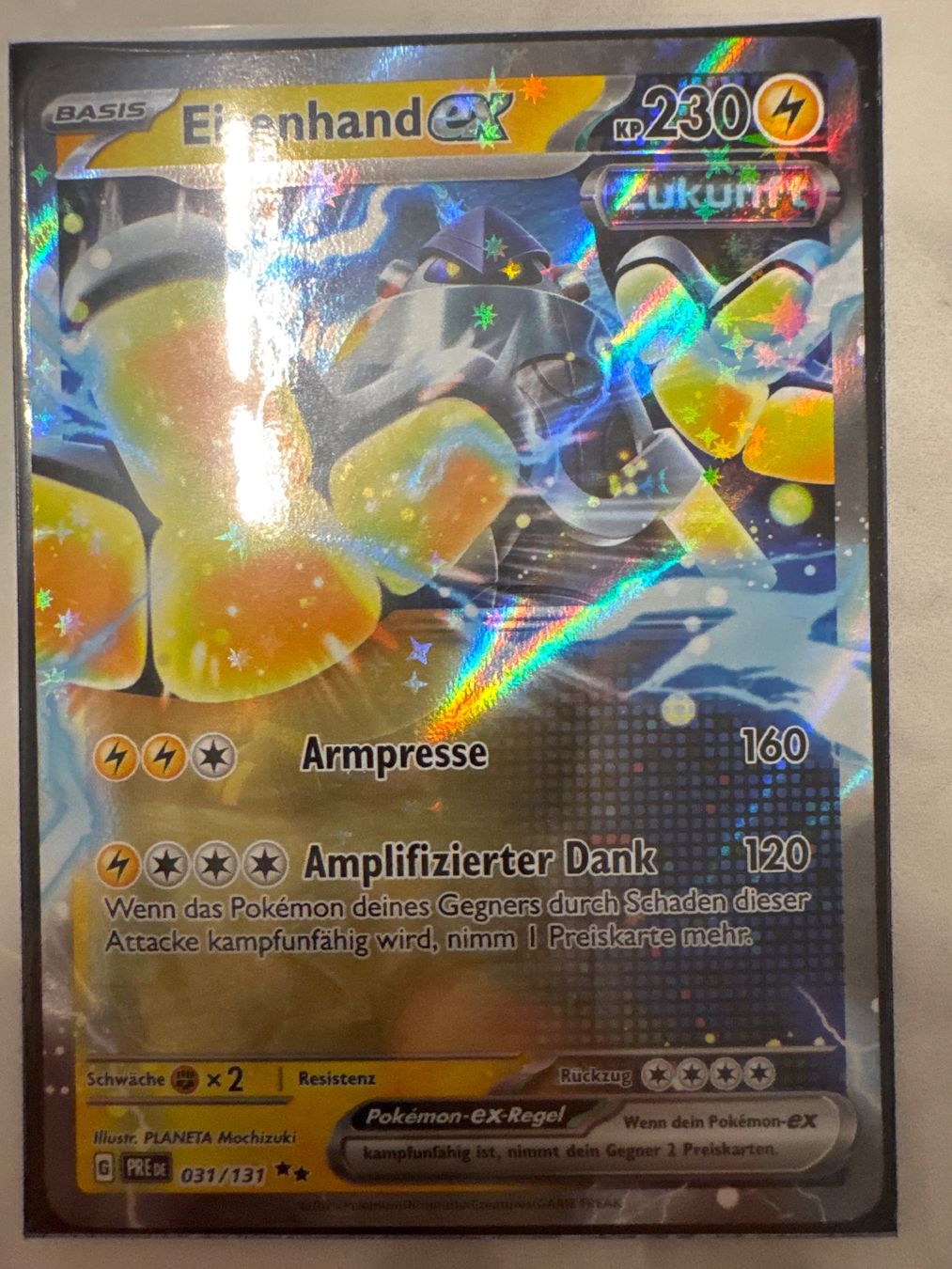 Pokémon Carte collezionabili: Eisenhand ex PRE031 DE - Pokemon Prismatische Evolutionen – Nuovo (secondo la descrizione) da Wil SG venduto da Prof.Eich