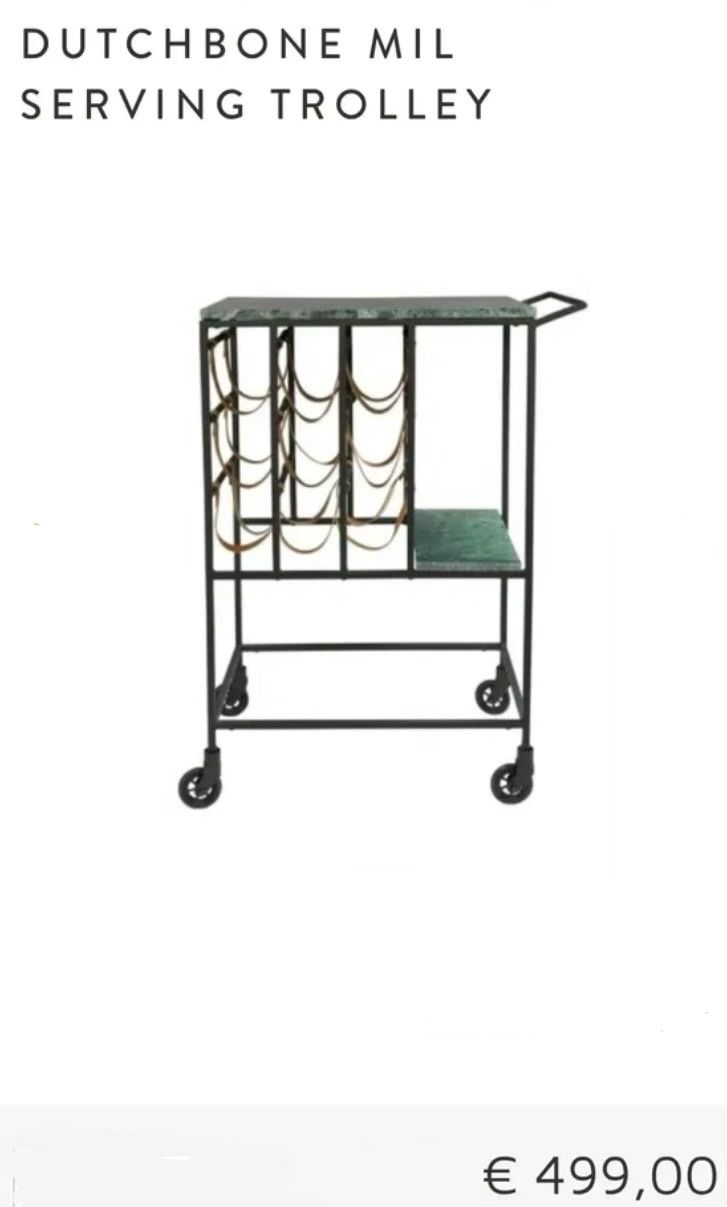 Carrelli di servizio: Servierwagen von Dutchbone, Eisen, Marmor – Usato da zürich venduto da precious_things 9