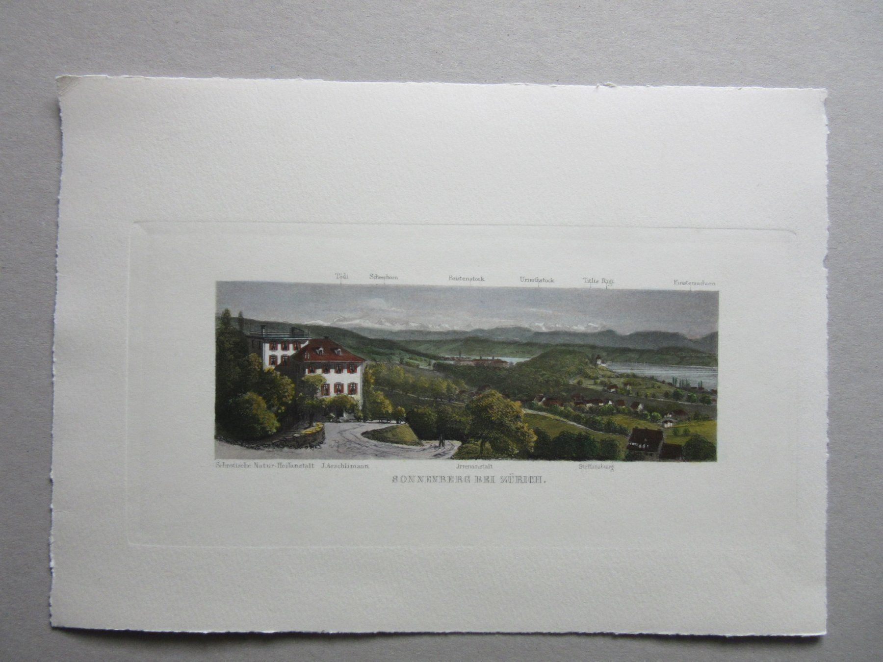 Incisioni: SONNENBRG BEI ZÜRICH – Usato da Gersau venduto da grafik-kunst 1