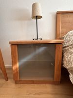 Paar ikea Malm Nachtkästchen Holz mit Glastür guter Zustand