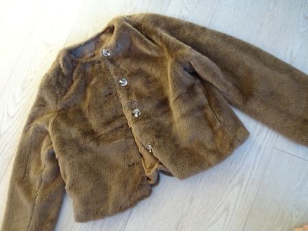 Bolero Jacke Pelz Jäckli Fake Fure neu Gr. 44
