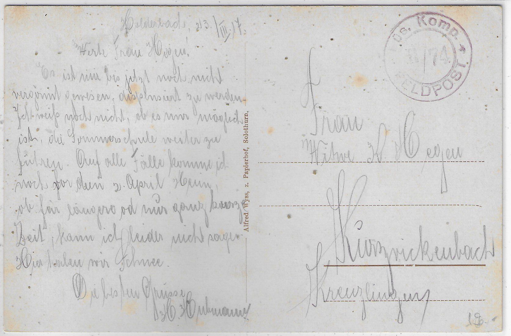 Cartoline postali: Holderbank SO - Generalansicht - coloriert – Usato da Ettingen venduto da Kartenplanet 1