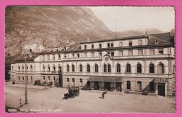 Brig Brigue Bahnhof La gare mit Pferdekutsche