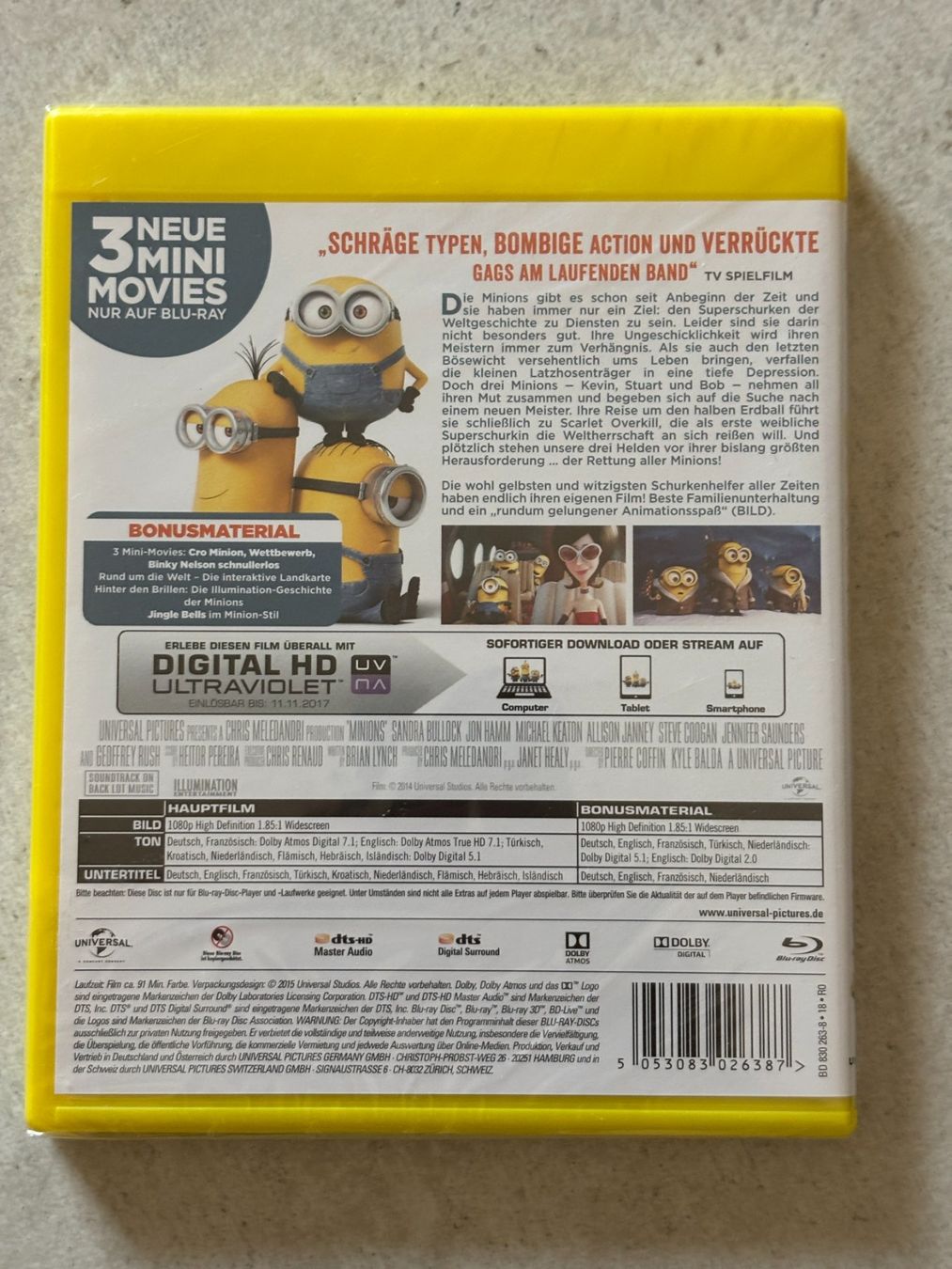 Tutti i DVDs: minions Blu-RAY - Neue OVP – Nuovo e nell'imballaggio originale da Hasle LU venduto da Swasi 1