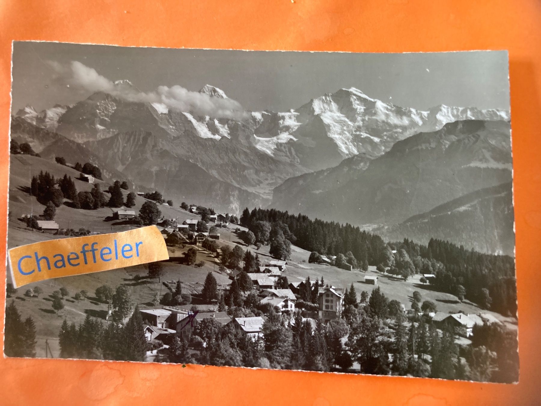 Ansichtskarten: 1957 Beatenberg - Waldegg. Finsteraarhorn - Eiger - Mönch - – Gebraucht aus Zürich von Chaeffeler