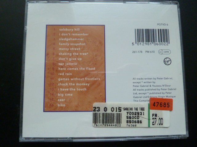 CDs: Peter Gabriel - Shaking the tree (16 Greatest Hits) – Gebraucht aus Au ZH von sikoku 2